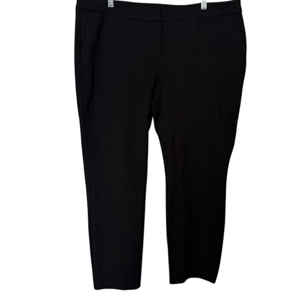 Boden Black Hampshire Ponte Stretch Slim Leg Ankle Trouser Pants Plus 20 / 22
